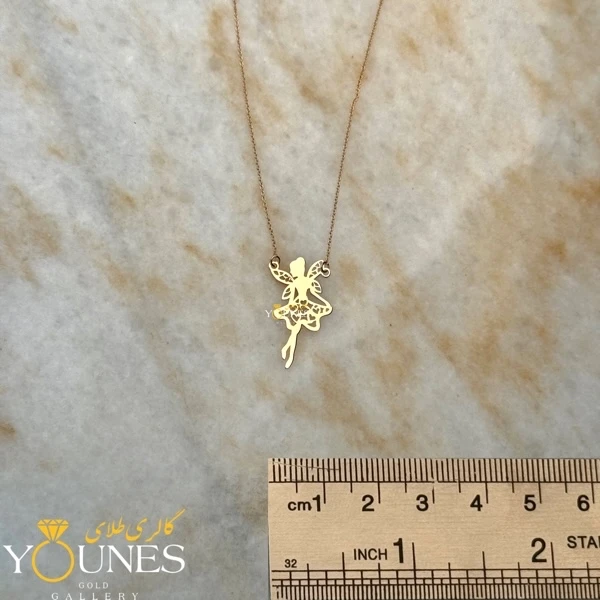 گردنبند فرشته مینیمال طلا لیزری